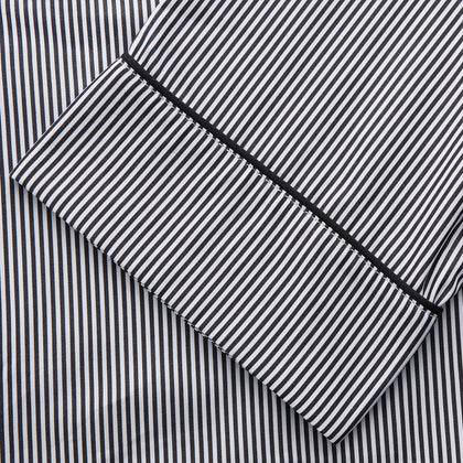 Black Candy Stripe Cotton Hyde Pyjama Set Image 3