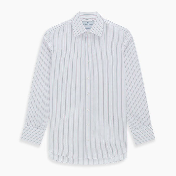 Pink and Blue Wide Pinstripe Mayfair Shirt Image 6
