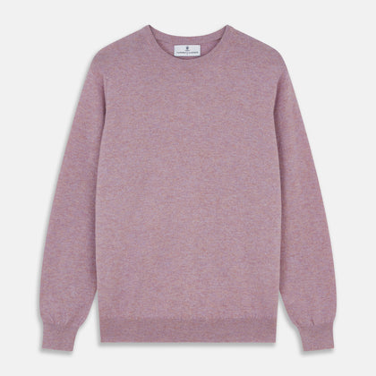 Lilac Heather Glenn Cashmere Crew Neck Jumper