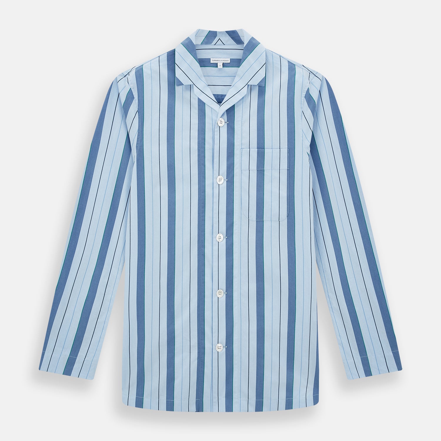 Blue Baiadera Stripe Pyjama Shirt