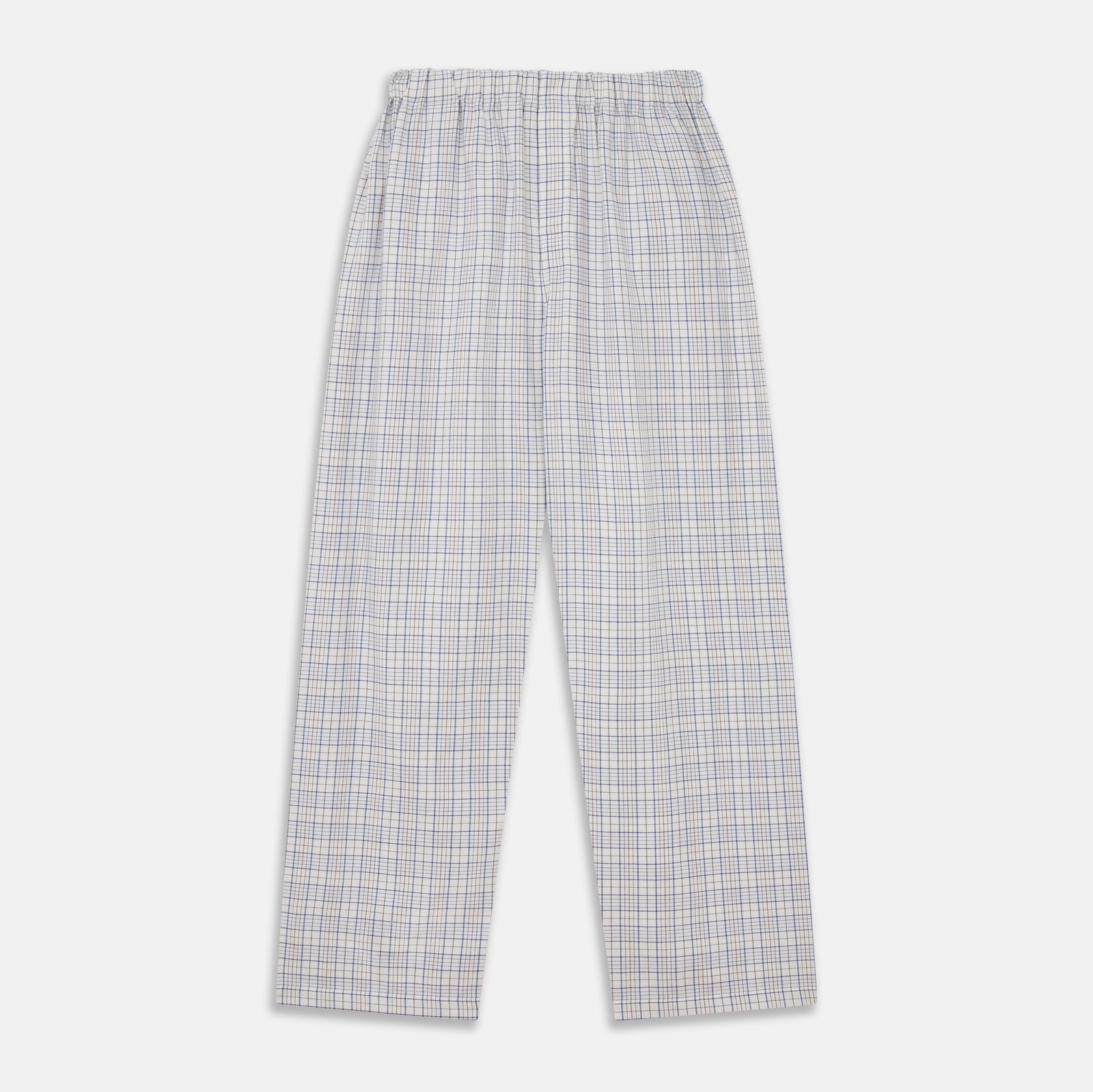 Blue Multi Check Cotton-Cashmere Modern Pyjama Set