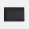 View 3 of product A navy full-grain leather bi-fold card holder with neat stitching and "Turnbull & Asser" embossed in white near the bottom center.