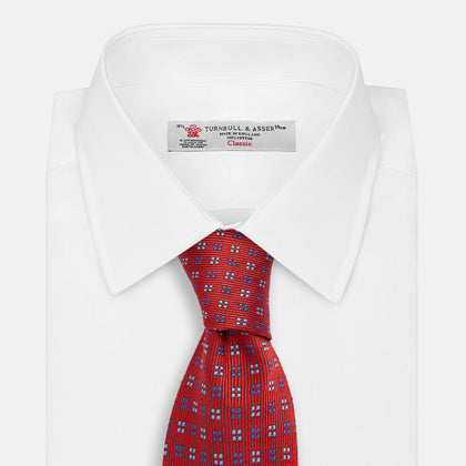 MINI SQUARE SPOT TULIP RED BLUE TIE