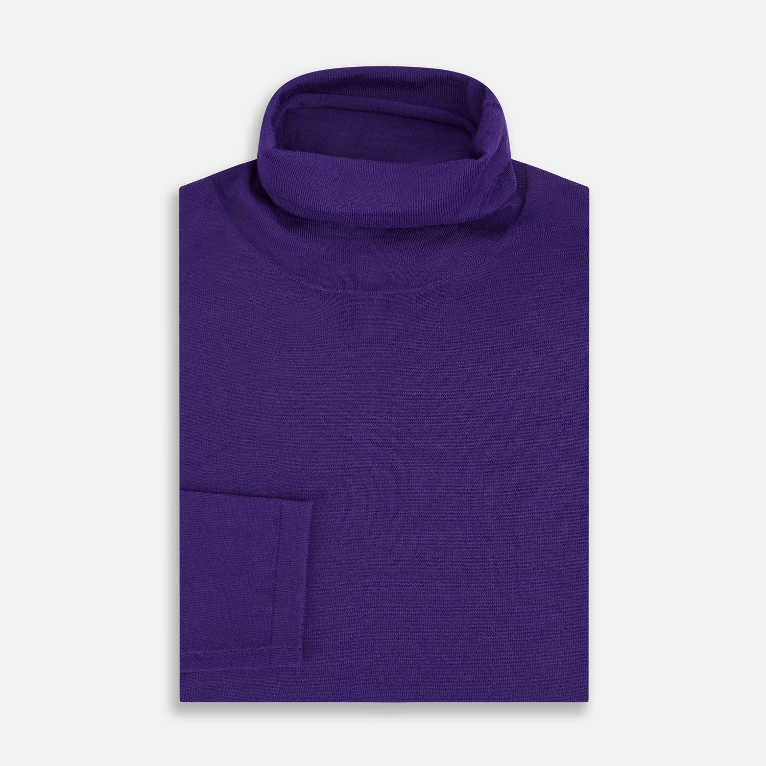 Purple Fine Merino High Neck Jumper