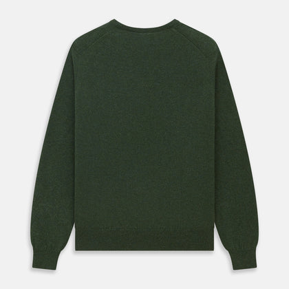 Green V-Neck Cashmere Jumper Image 3
