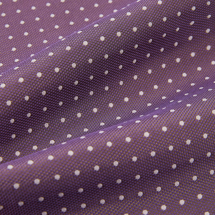 Lilac and Violet Micro Dot Silk Cravat Image 3