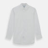 View 1 of product The Turnbull & Asser White Sea Island Quality Cotton Shirt features a T&A collar and 3-button cuffs, crafted from luxurious cotton and displayed on a white background.