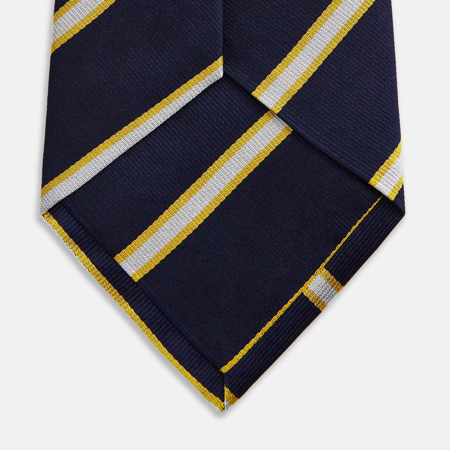 Yellow and White Blazer Silk Tie