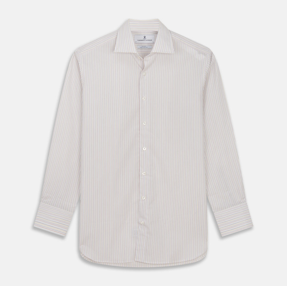 Red Multi Stripe Tailored Fit Shelton Shirt