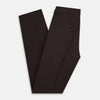 View 6 of product A pair of brown linen Henry trousers by Turnbull & Asser with a straight-leg cut and button waistband, ideal for formalwear, displayed against a plain white background.