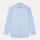 Tailored Fit Blue Cotton Shirt with Kent Collar and Double Cuffs