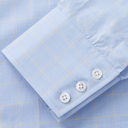 Yellow and Blue Prince of Wales Check Mayfair Shirt Image 2