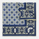 Azzurro Square-Patterned and Paisley Patterned Silk Pocket Square