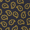 Navy and Gold Petal Paisley Silk Tie