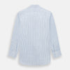 View 3 of product The Turnbull & Asser Navy and Blue Multi Check Mayfair Shirt features a crisp blue and navy check pattern, T&A collar, long sleeves, and a tailored Mayfair fit.