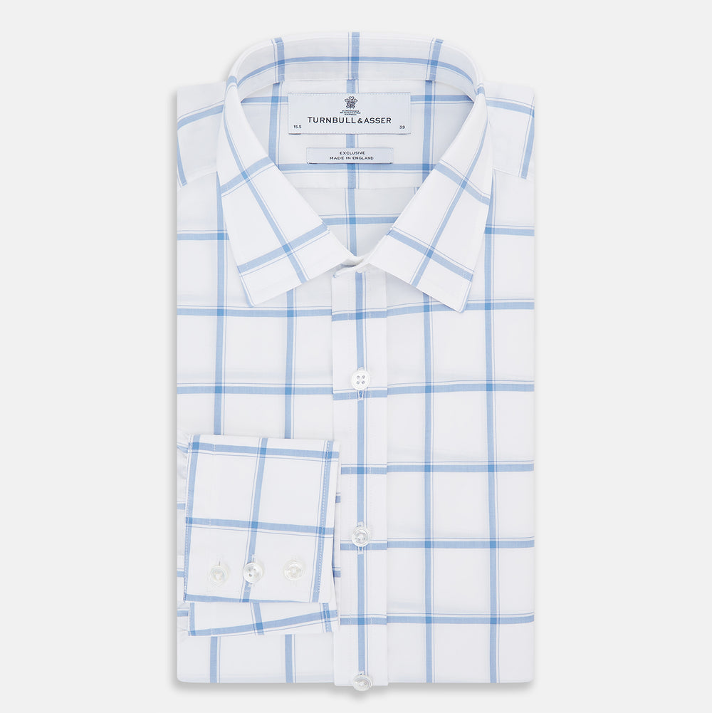 Colony Blue Grid Check Mayfair Shirt
