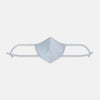 View 1 of product The Turnbull & Asser UK Blue, Pink & Yellow Striped Cotton Commuter Mask is displayed on a white background, and features adjustable ear loops for a comfortable fit. This stylish face-covering accommodates three included VIROFORMULA™ filters, making it a versatile accessory reminiscent of the Blue & White Linen Check Commuter Mask.