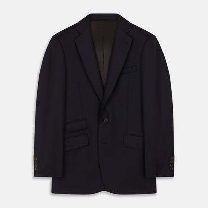 Midnight Navy Wool Barrington Blazer