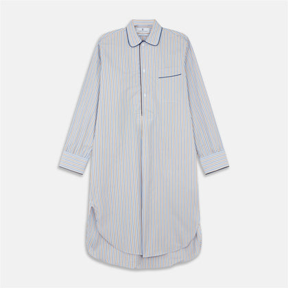 Blue, Orange and Navy Stripe Nightshirt
