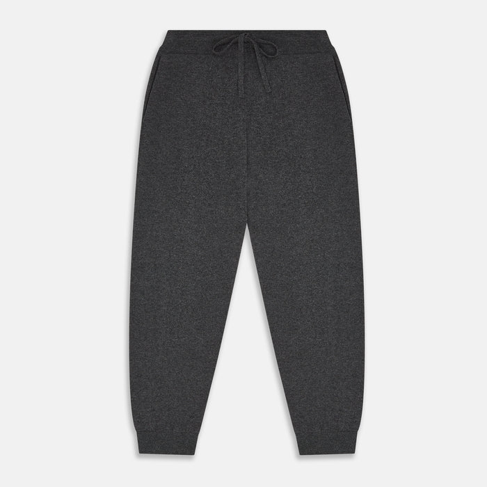 Grey Cashmere Knitted Lounge Pyjama Trousers