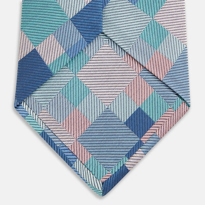 Green Multi Pixel Silk Tie Image 4