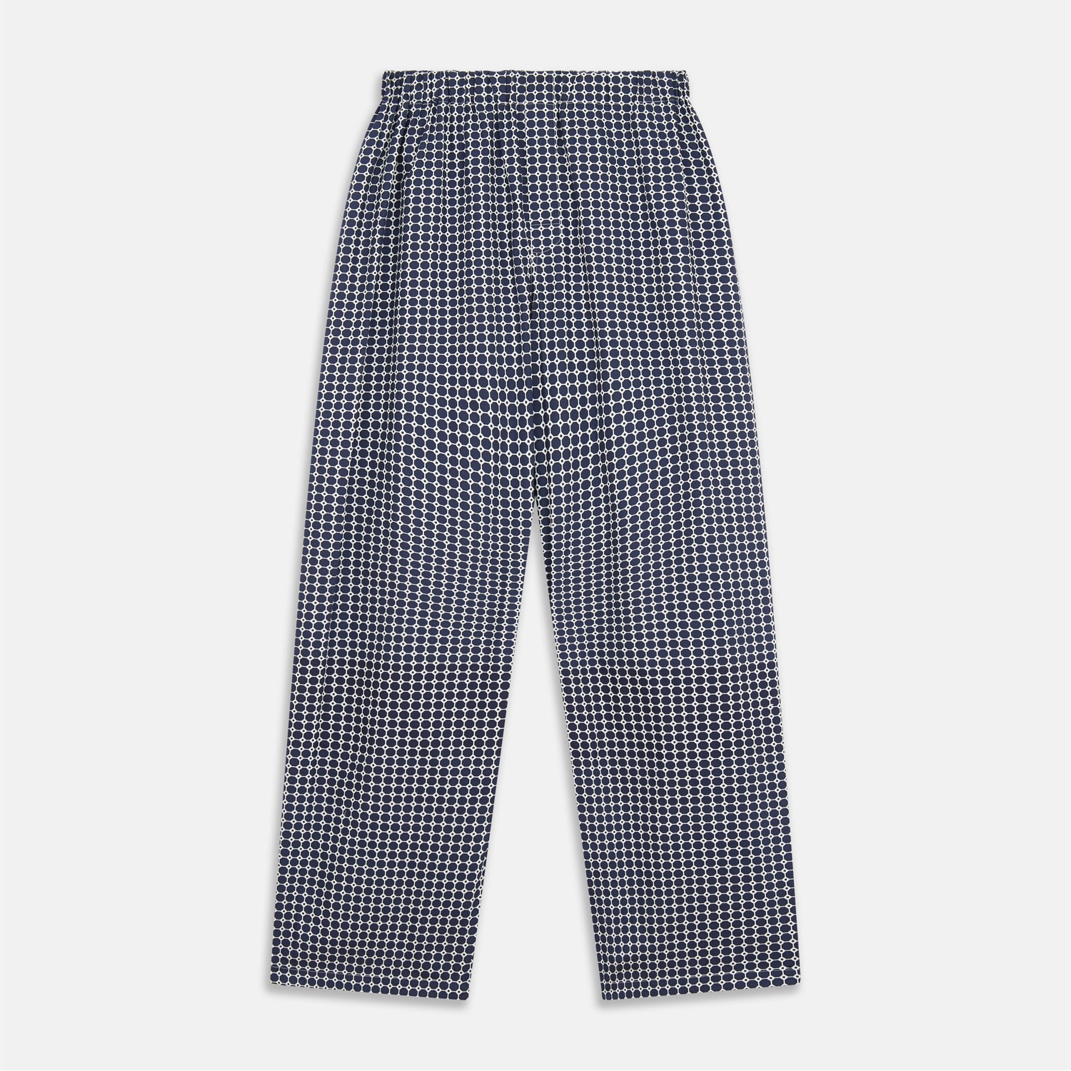 Navy Motif Silk-Blend Hyde Pyjama Set