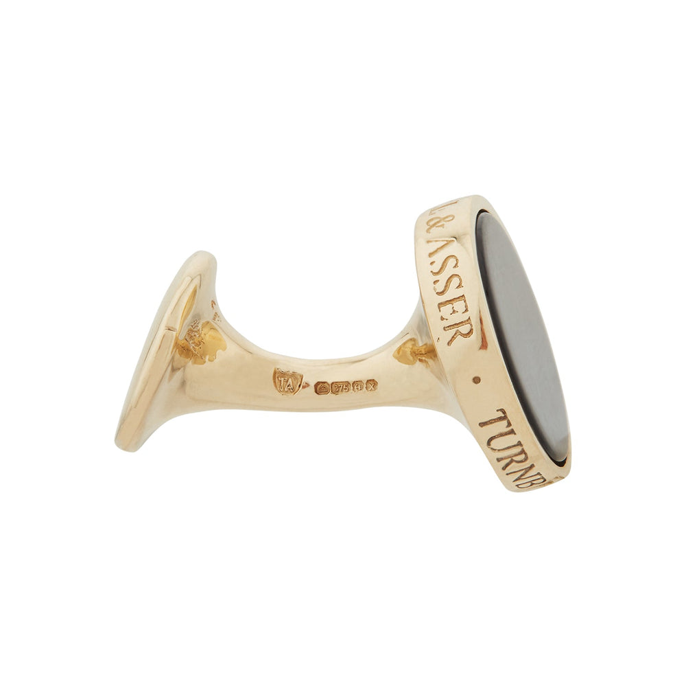 Gold and Navy Mother of Pearl Cufflinks