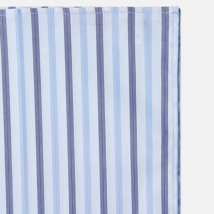 Blue Multi Stripe Cotton Handkerchief Image 2
