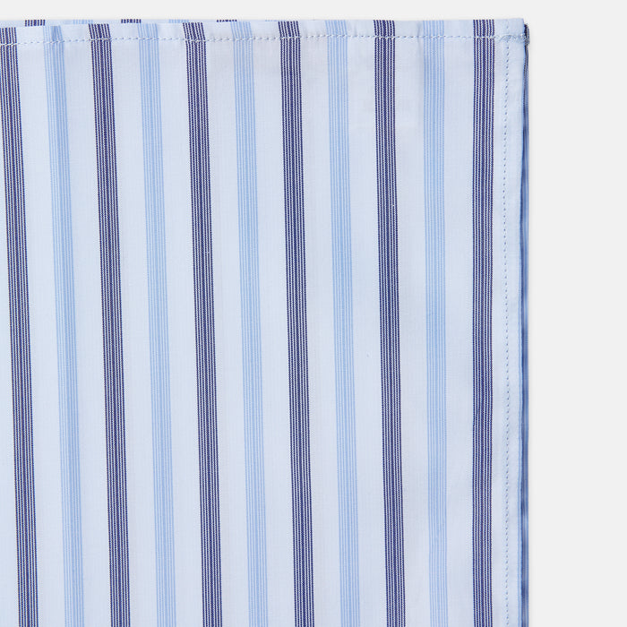 Blue Multi Stripe Cotton Handkerchief Image 2
