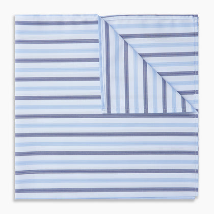 Blue Multi Stripe Cotton Handkerchief Image 3