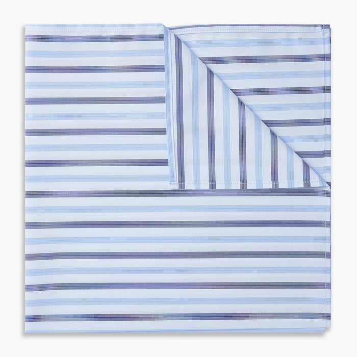 Blue Multi Stripe Cotton Handkerchief Image 3