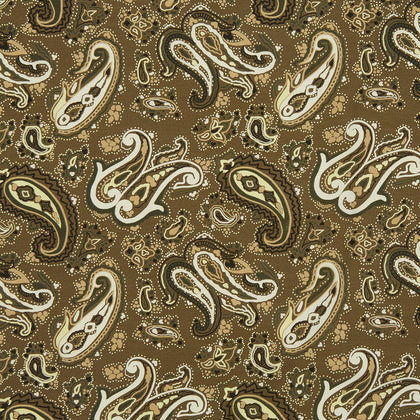 Green and Lemon Blossoming Paisley Silk Pocket Square Image 1