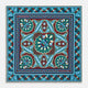 Aqua and Burgundy Baroque Silk Pocket Square