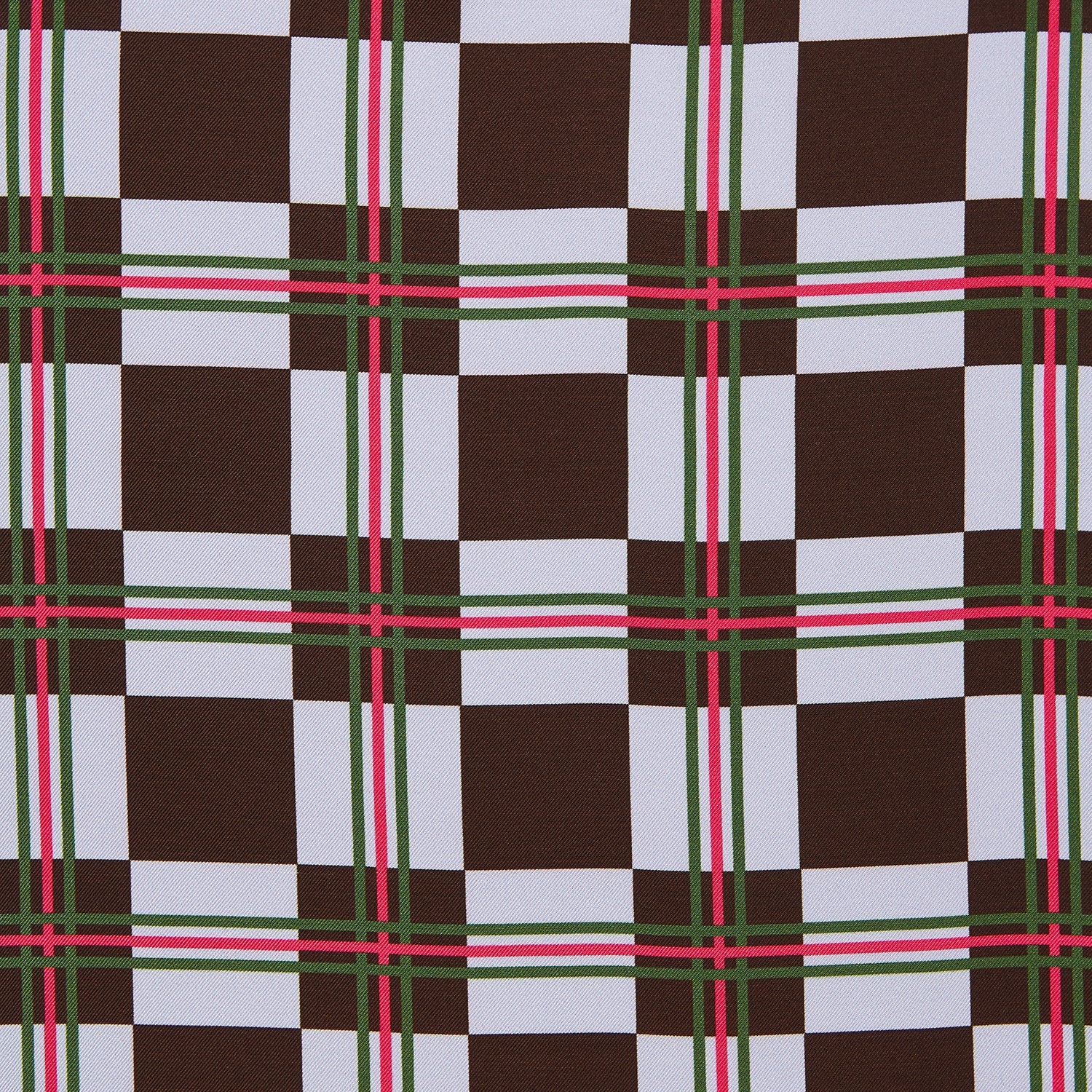 Image 2 of product Green and Red Checked Chess Board Silk Pocket Square