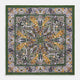 Lavender and Green Abstract Paisley Silk Pocket Square