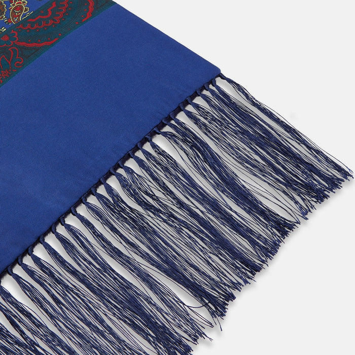Burgundy and Ivy Paisley Silk Scarf Image 1
