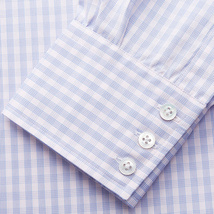 Lilac Multi Check Cotton Regular Fit Mayfair Shirt Image 2