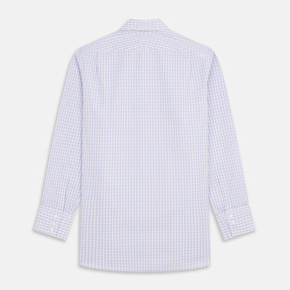 Lilac Multi Check Cotton Regular Fit Mayfair Shirt Image 3