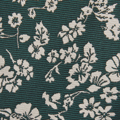 Dark Green Floral Garden Silk Tie
