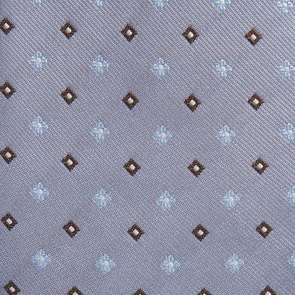 Pale Blue Multi Floret Silk Tie