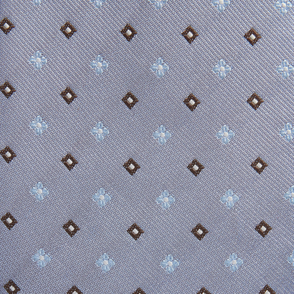 Pale Blue Multi Floret Silk Tie