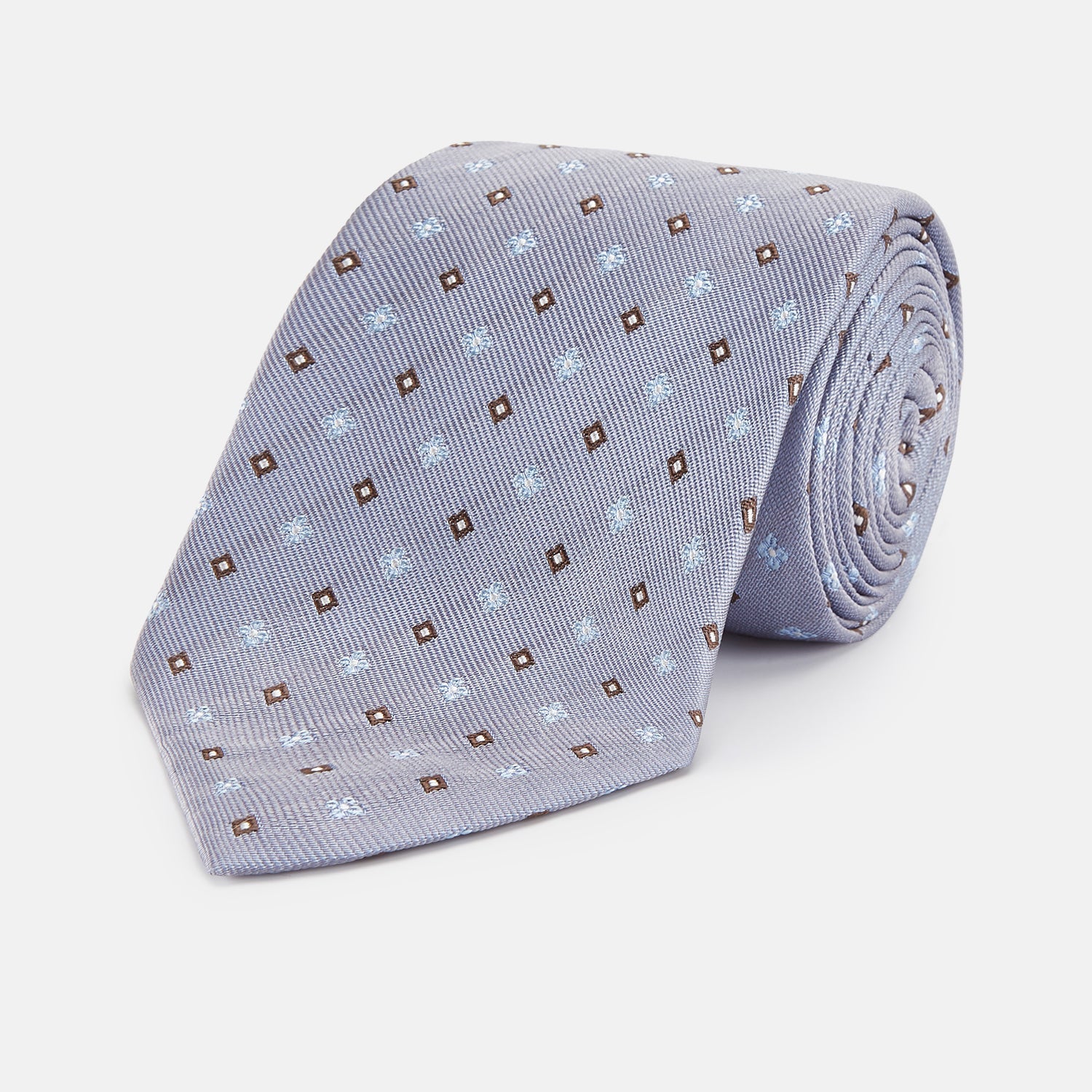 Image 1 of product Pale Blue Multi Floret Silk Tie