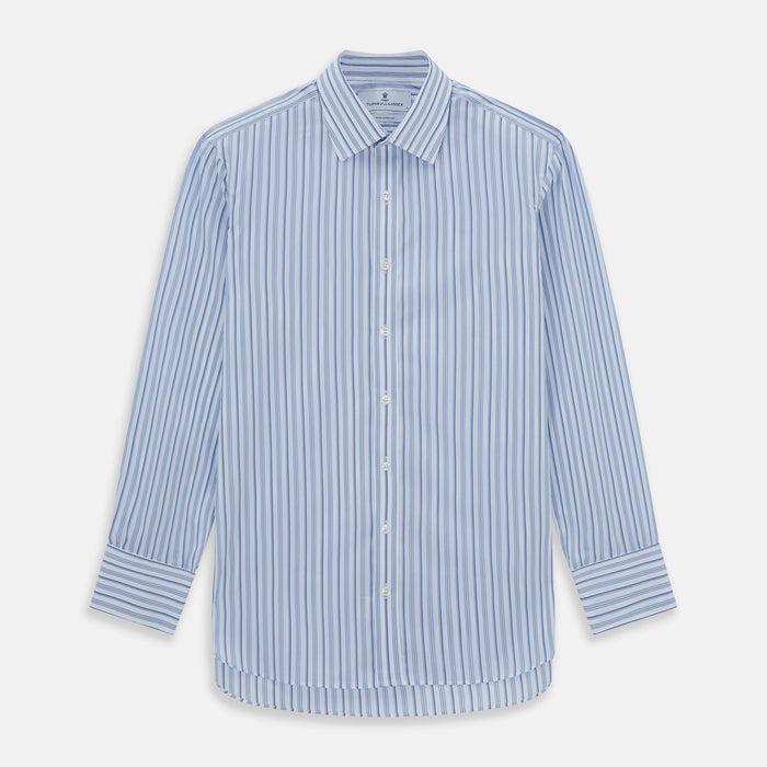 PALE BLUE MULTI-STRIPE REGULAR FIT SHIRT Image 2