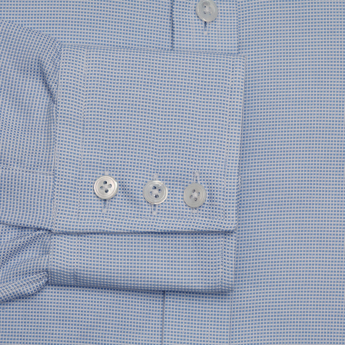 BLUE MULTI-CHECK COTTON REGULAR FIT SHIRT Image 2