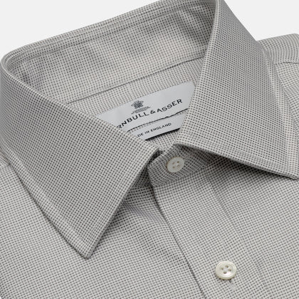 SILVER MULTI-CHECK COTTON REGULAR FIT SHIRT
