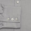 View 3 of product The Turnbull & Asser Silver Multi-Check Cotton Regular Fit Shirt features light gray cotton, a classic collar, buttoned cuffs, and a subtle silver check pattern—an essential for any men's wardrobe, shown flat on a white background.
