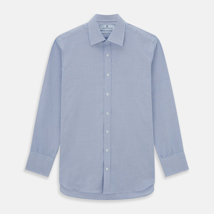 NAVY MULTI-CHECK COTTON REGULAR FIT SHIRT