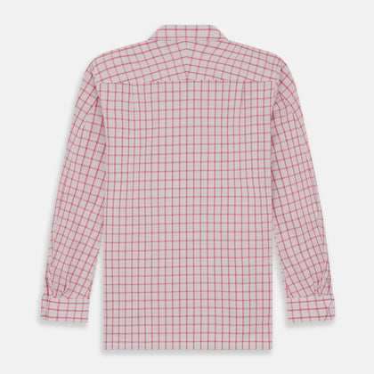 Pink Graph Overlay Check Piccadilly Shirt Image 5