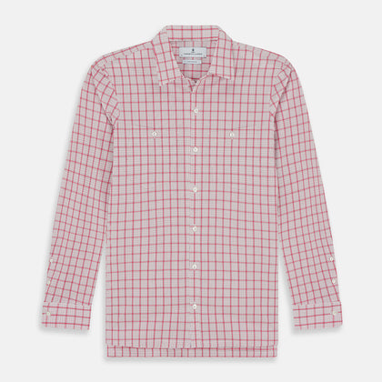 Pink Graph Overlay Check Piccadilly Shirt