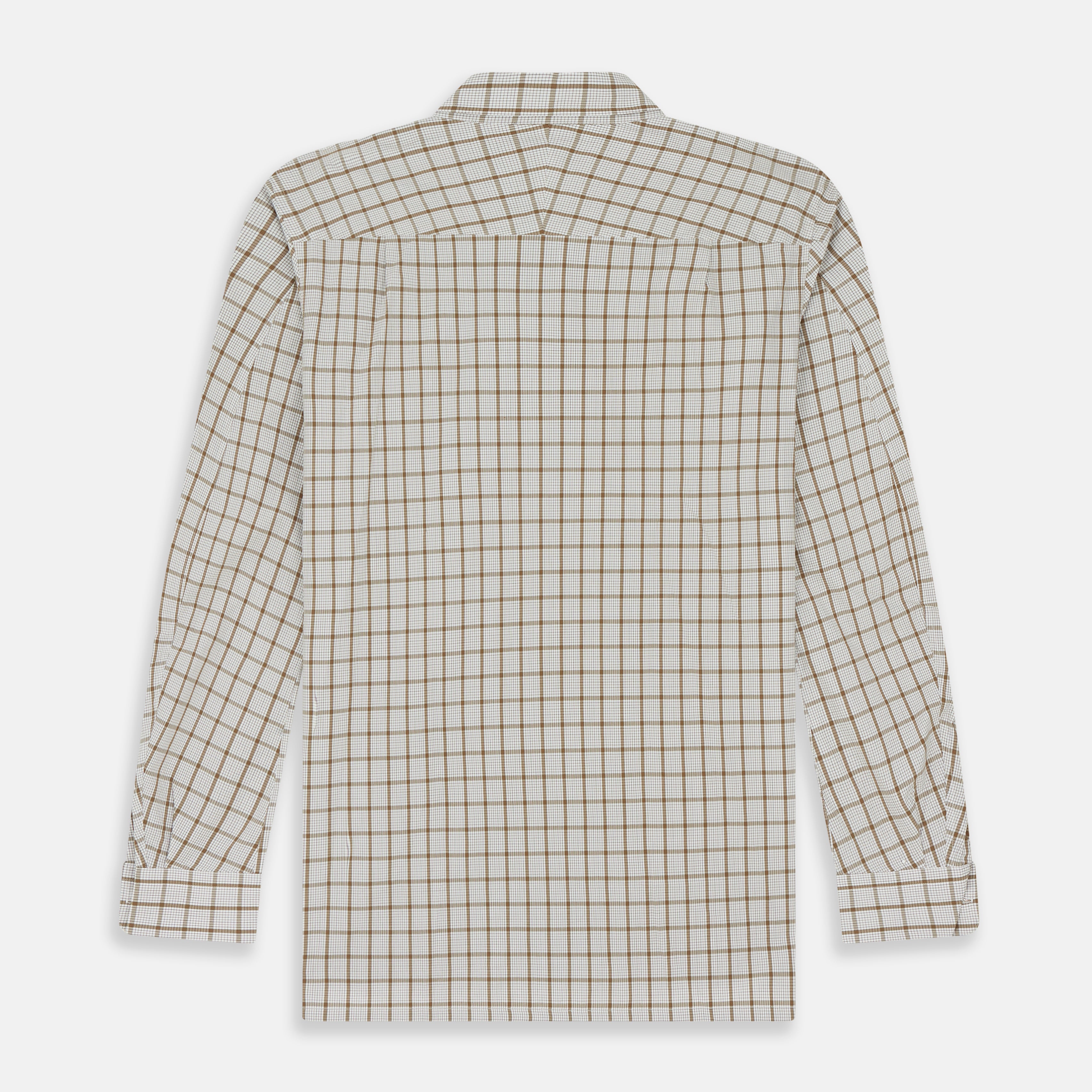 Brown Graph Overlay Check Piccadilly Shirt